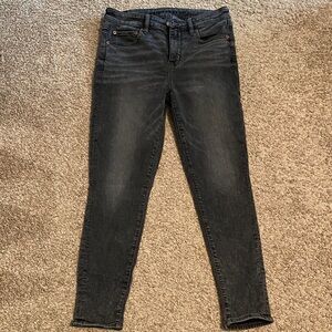 American Eagle Outfitters black faded worn in look